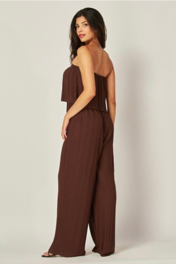 Venezia Pleated Strapless Jumsuit