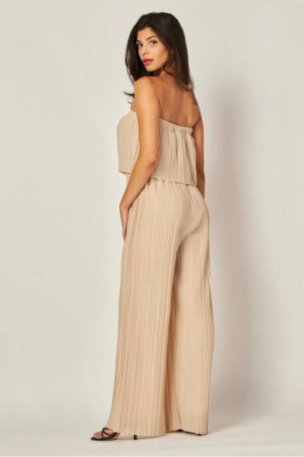 Venezia Pleated Strapless Jumsuit