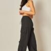 Wide-Leg Cargo Parachute Pants