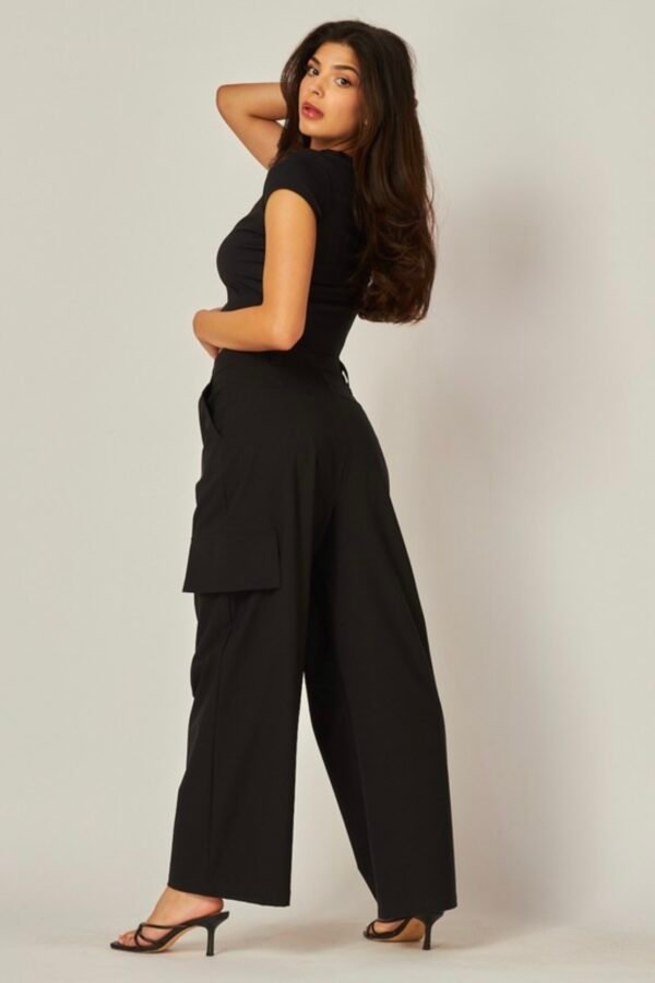 Screenshot Stretch Woven Wide Leg Cargo Pants