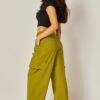 Screenshot Stretch Woven Wide Leg Cargo Pants