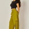 Screenshot Stretch Woven Wide Leg Cargo Pants
