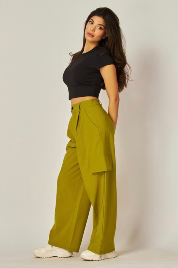 Screenshot Stretch Woven Wide Leg Cargo Pants