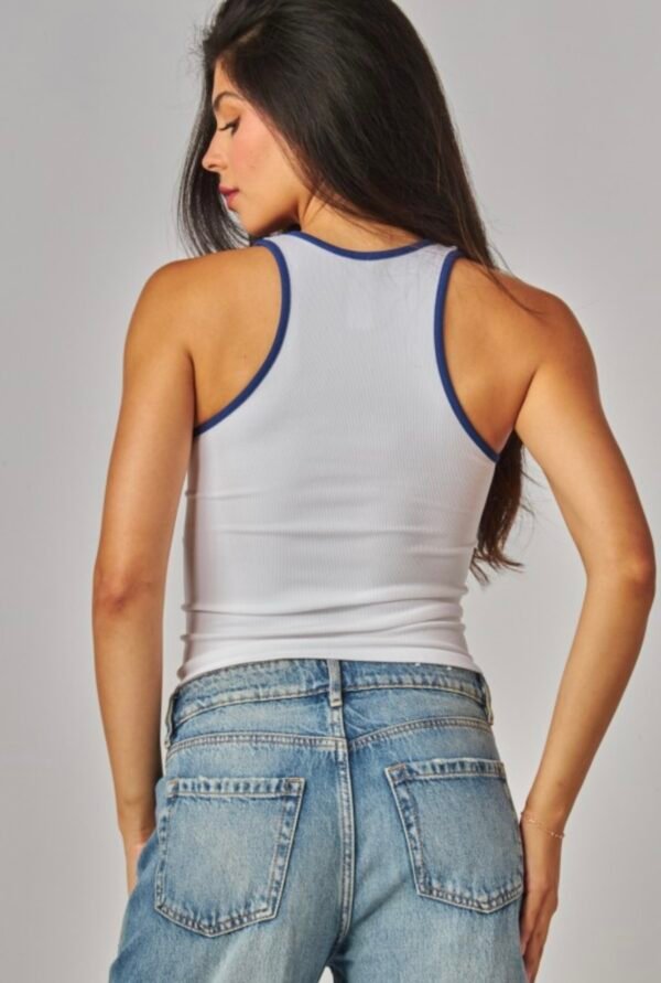 Seamless Contrast Binding Tank Top