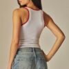 Seamless Contrast Binding Tank Top