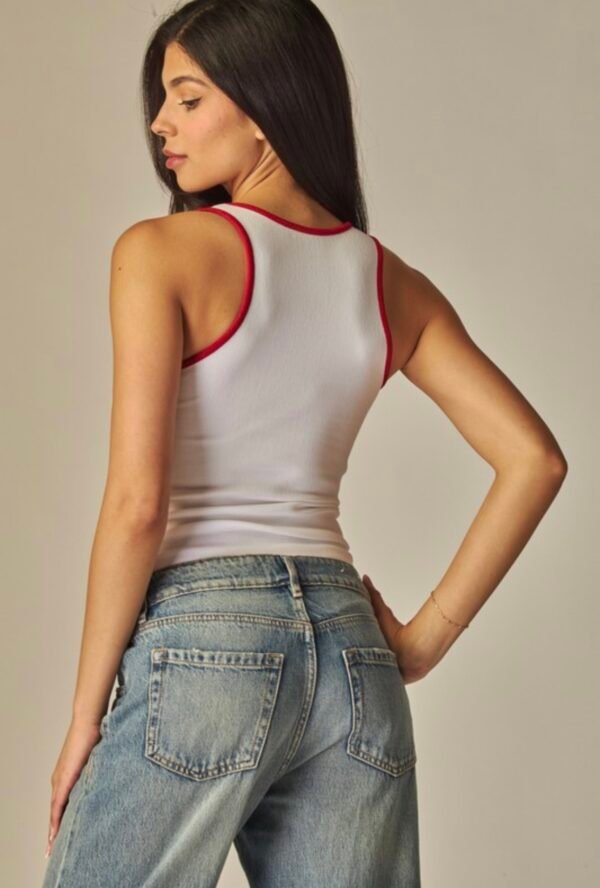 Seamless Contrast Binding Tank Top