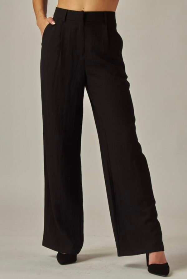 Linen High-Waisted Wide-leg Pants