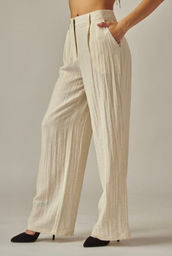 Linen High-Waisted Wide-leg Pants