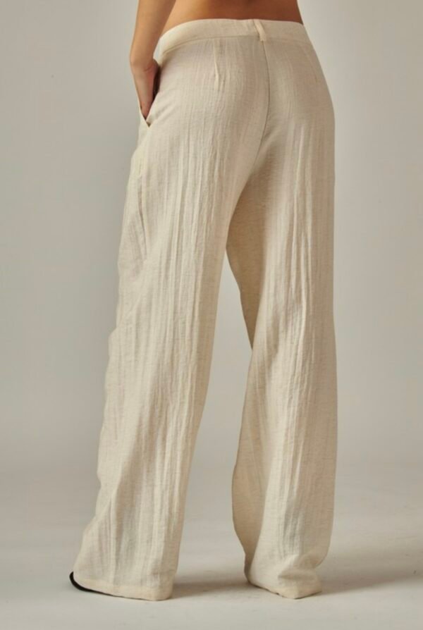 Linen High-Waisted Wide-leg Pants