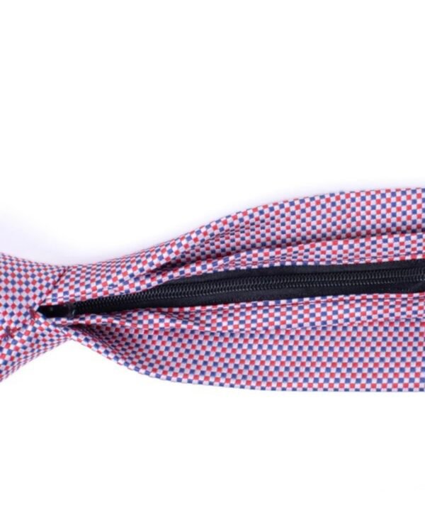 Microfiber Classic Red Zipper Tie