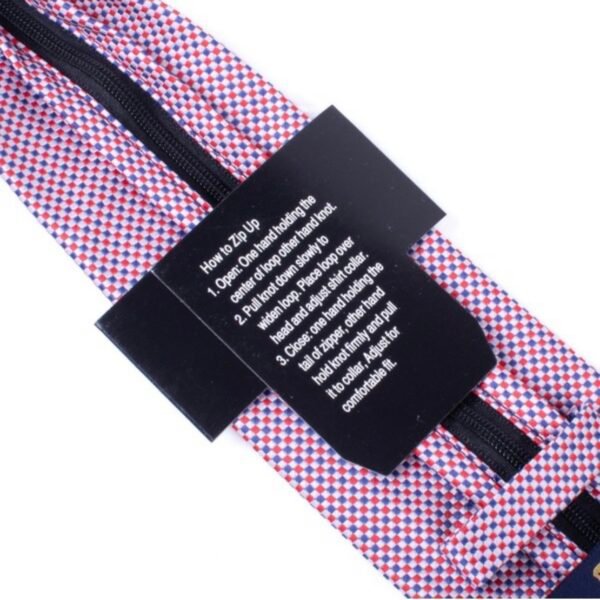 Microfiber Classic Red Zipper Tie