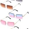 Rimless Rectangle Sunglasses