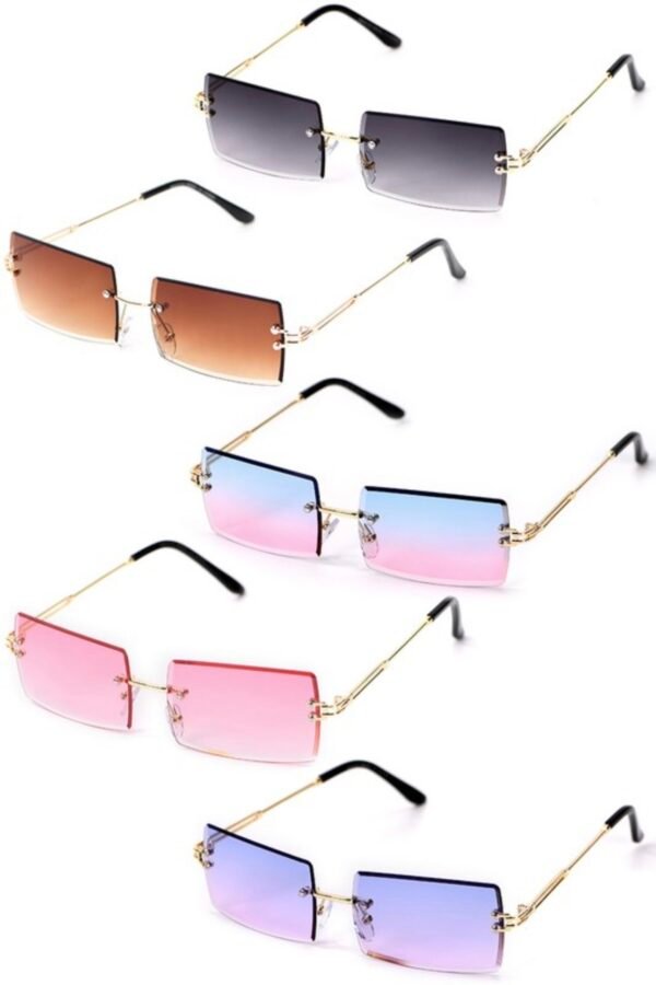 Rimless Rectangle Sunglasses