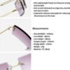 Rimless Rectangle Sunglasses