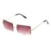 Rimless Rectangle Sunglasses