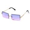 Rimless Rectangle Sunglasses