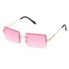 Rimless Rectangle Sunglasses