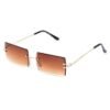 Rimless Rectangle Sunglasses