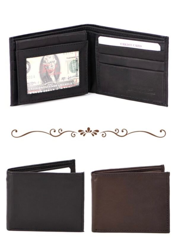 Men Leather Bi-fold Wallet