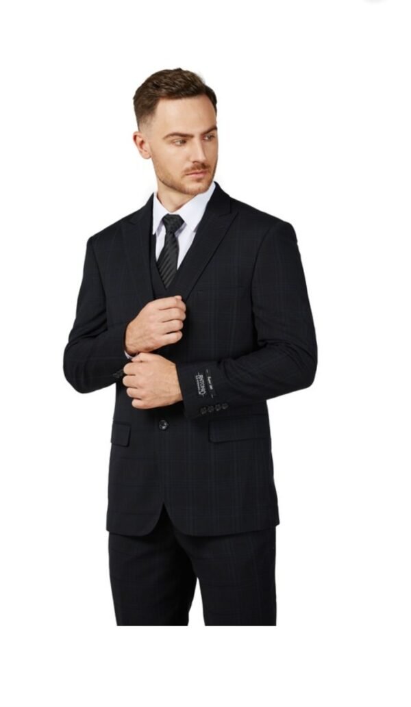 Screenshot_20250831_221303_Chrome Black Checker 3 Pieces Slim Long Size Suit