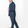 Navy Checker 3 Pieces Slim Regular Size Suit