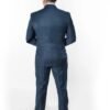 Navy Checker 3 Pieces Slim Regular Size Suit