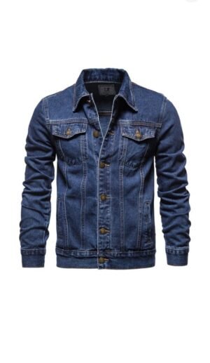 Men's Lapel Single Breasted Jeans Jackets