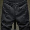 Men's Ripped Denim Shorts