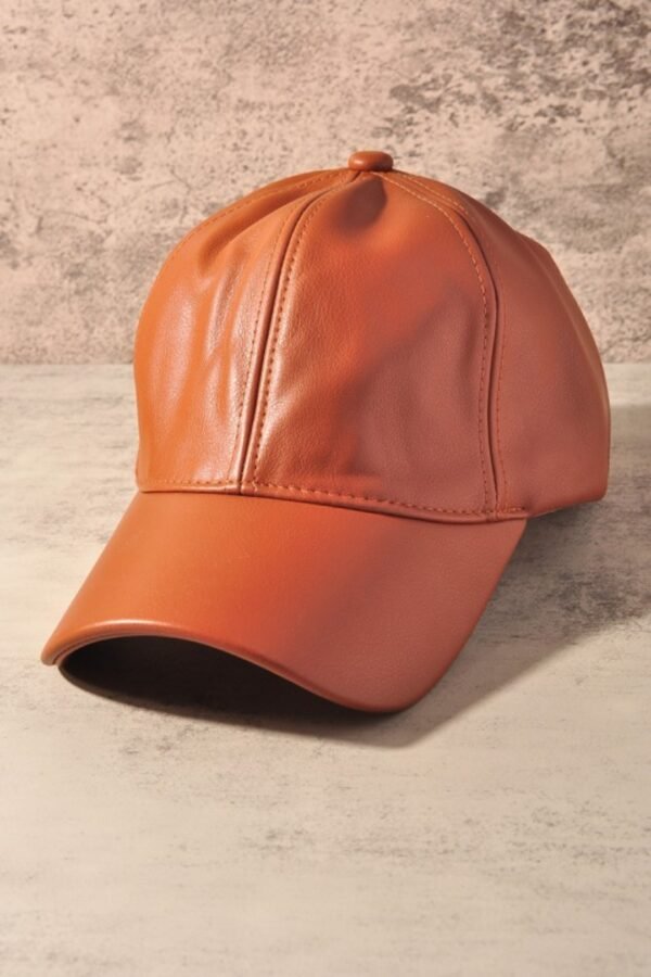 Butter Pebbled Vegan Leather Cap