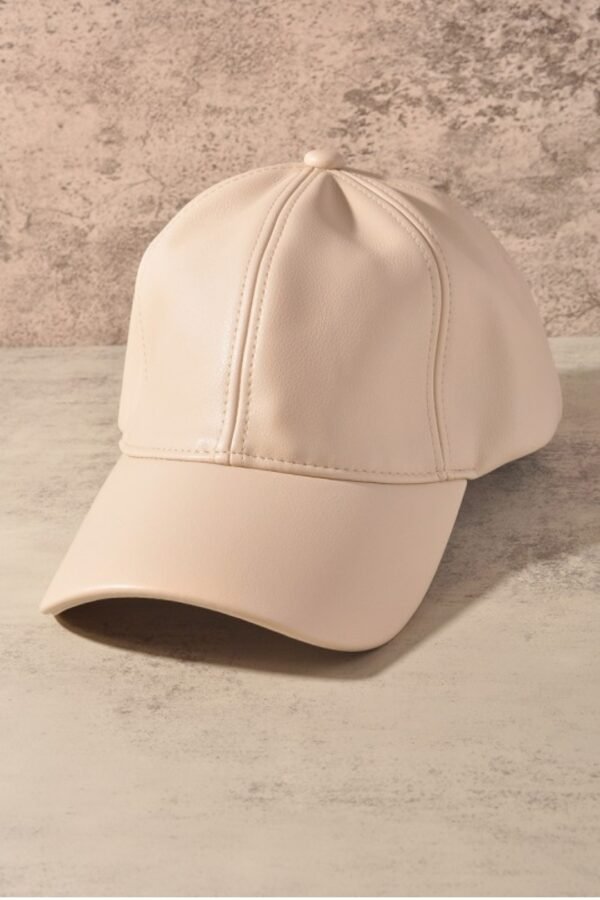 Butter Pebbled Vegan Leather Cap
