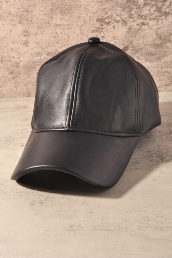 Butter Pebbled Vegan Leather Cap