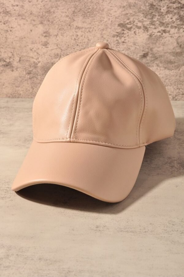 Butter Pebbled Vegan Leather Cap