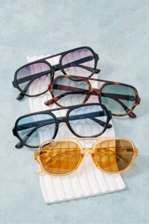 Thin Acetate Bridge Sunglasses
