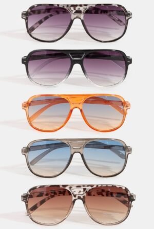 Vintage Style Gradient Aviator Sunglasses