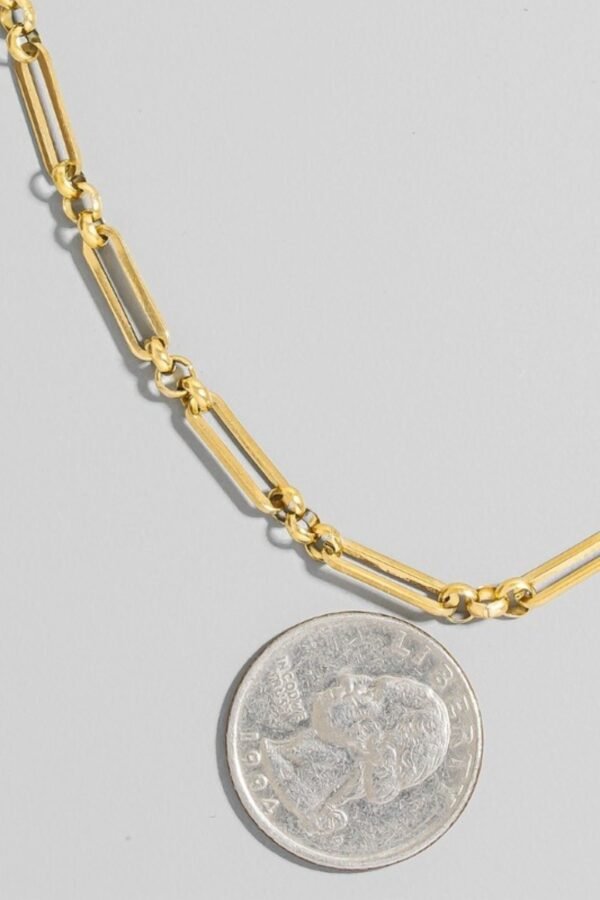 Stainless Steel Dainty Oval Chain Link Necklace