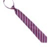 Men's Burgundy Striped Zipper Tie