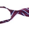 Men's Burgundy Striped Zipper Tie