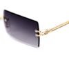 Rimless Rectangle Sunglasses