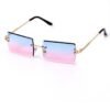 Rimless Rectangle Sunglasses