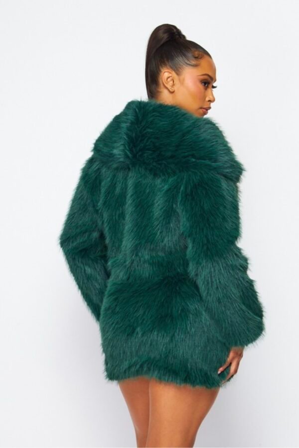 Faux Fur Cropped Jacket With Mini Skirts