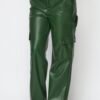 Screenshot Faux Leather PU Cargo Pants