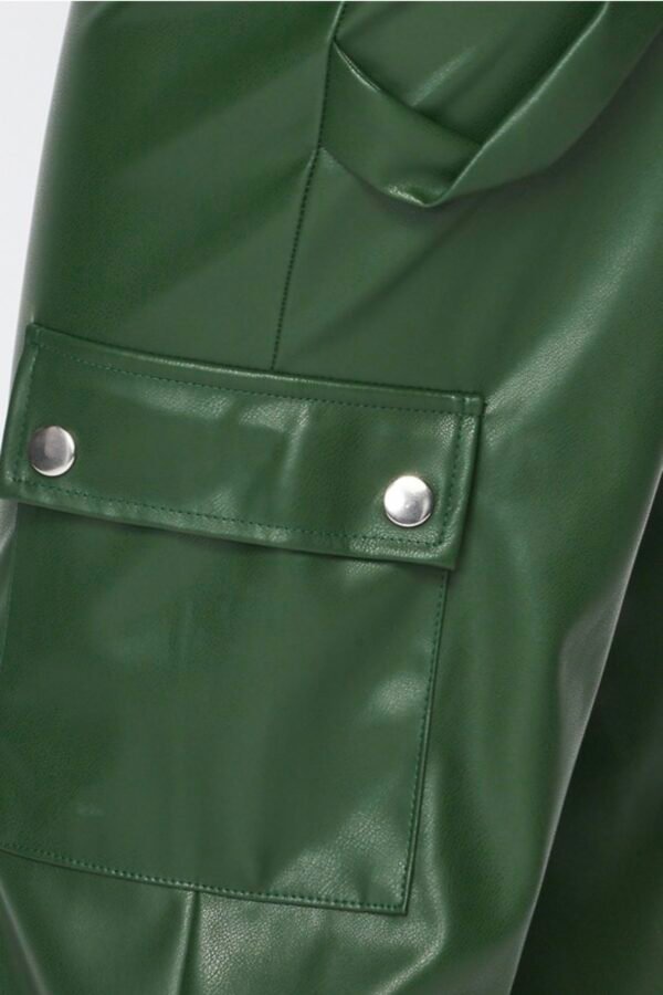 Screenshot Faux Leather PU Cargo Pants