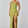Celeste One-Shoulder Slinky Jersey Gown