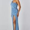 Celeste One-Shoulder Slinky Jersey Gown