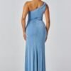 Celeste One-Shoulder Slinky Jersey Gown