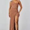Celeste One-Shoulder Slinky Jersey Gown