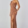 Celeste One-Shoulder Slinky Jersey Gown