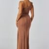 Celeste One-Shoulder Slinky Jersey Gown