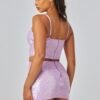 Sweetheart Structured Corset Top And Skirt Set